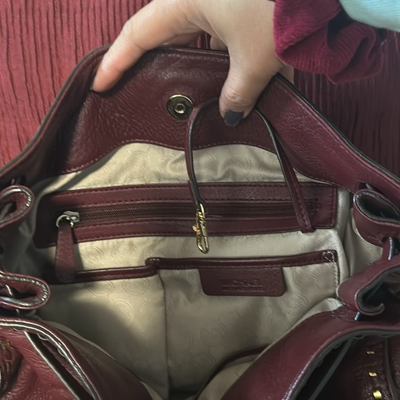 Michael Kors Whipped Hamilton bag in Maroon - Picture 5 of 13